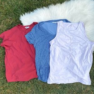 Athleta short sleeve tank bundle XL